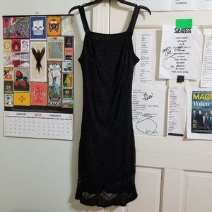 Working Classics dress 18/20 sleeveless slip crochet lace overlay Lane Bryant